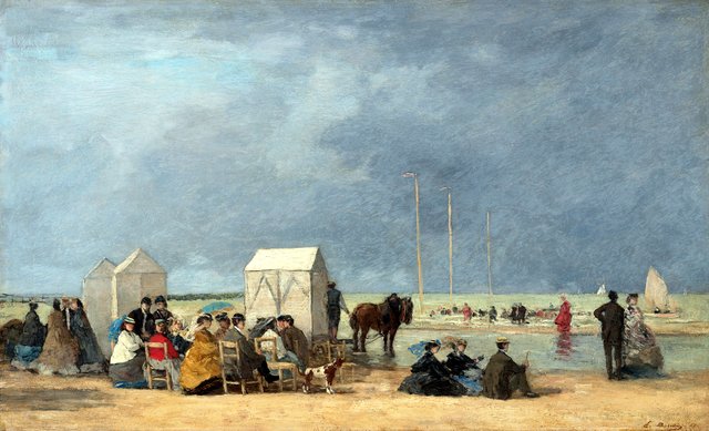 Bathing Time at Deauville by Eugène Louis Boudin
