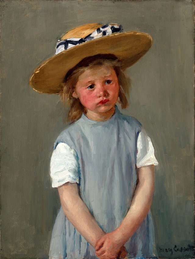 Child in a Straw Hat by Mary Cassatt