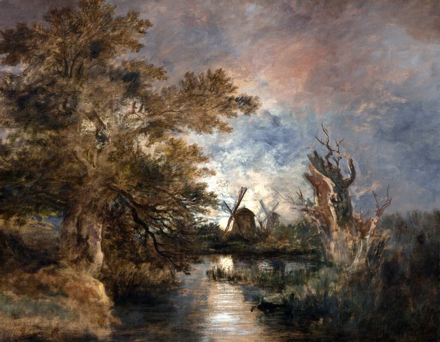 Moonlight on the Yare by John Crome