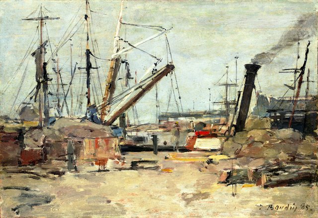 The Trawlers by Eugène Louis Boudin