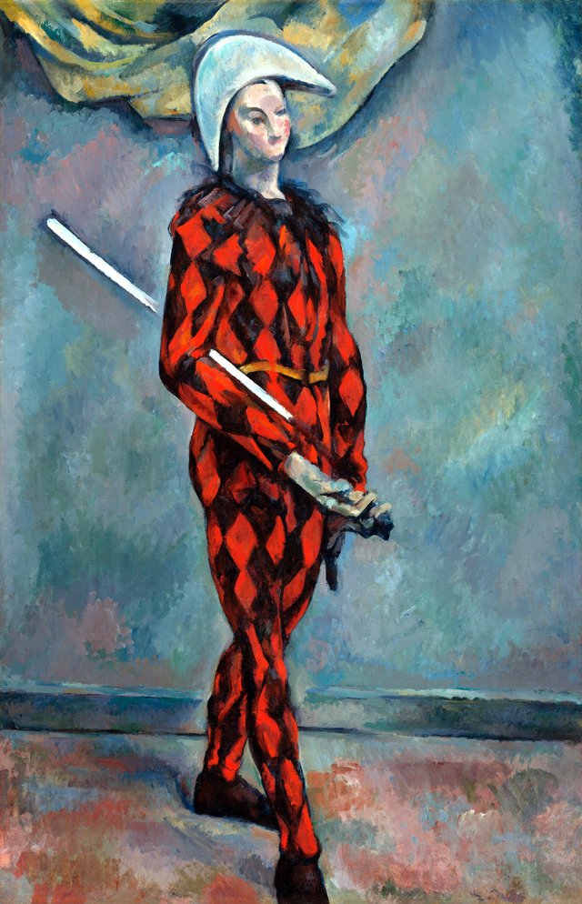 Harlequin by Paul Cézanne