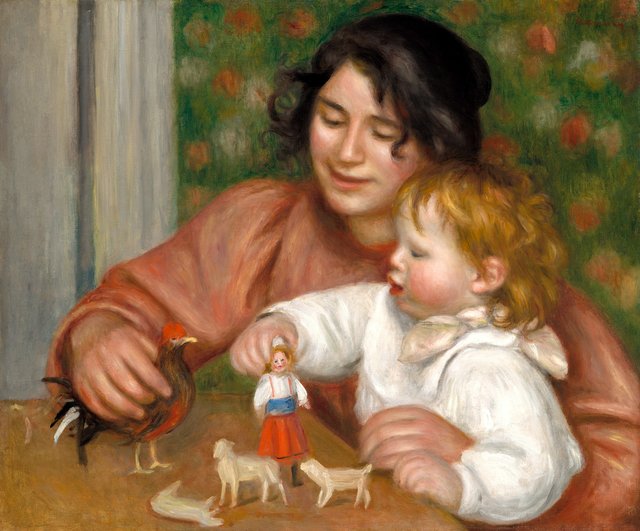 Child with Toys - Gabrielle and the Artist's Son, Jean by Pierre-Auguste Renoir