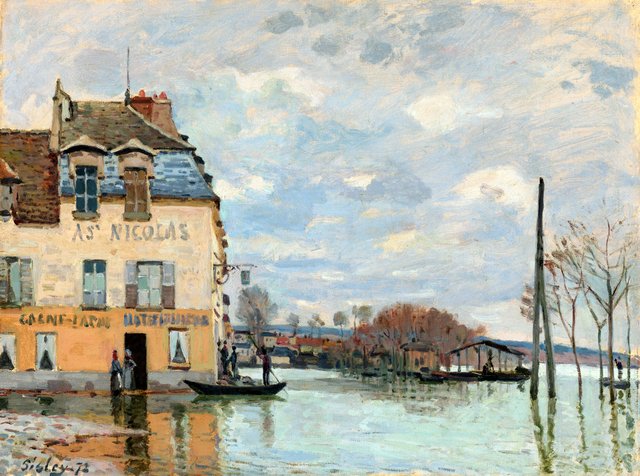 Flood at Port-Marly by Alfred Sisley