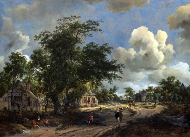 A View on a High Road by Meindert Hobbema
