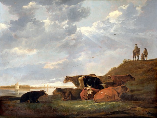 River Landscape with Cows by Aelbert Cuyp