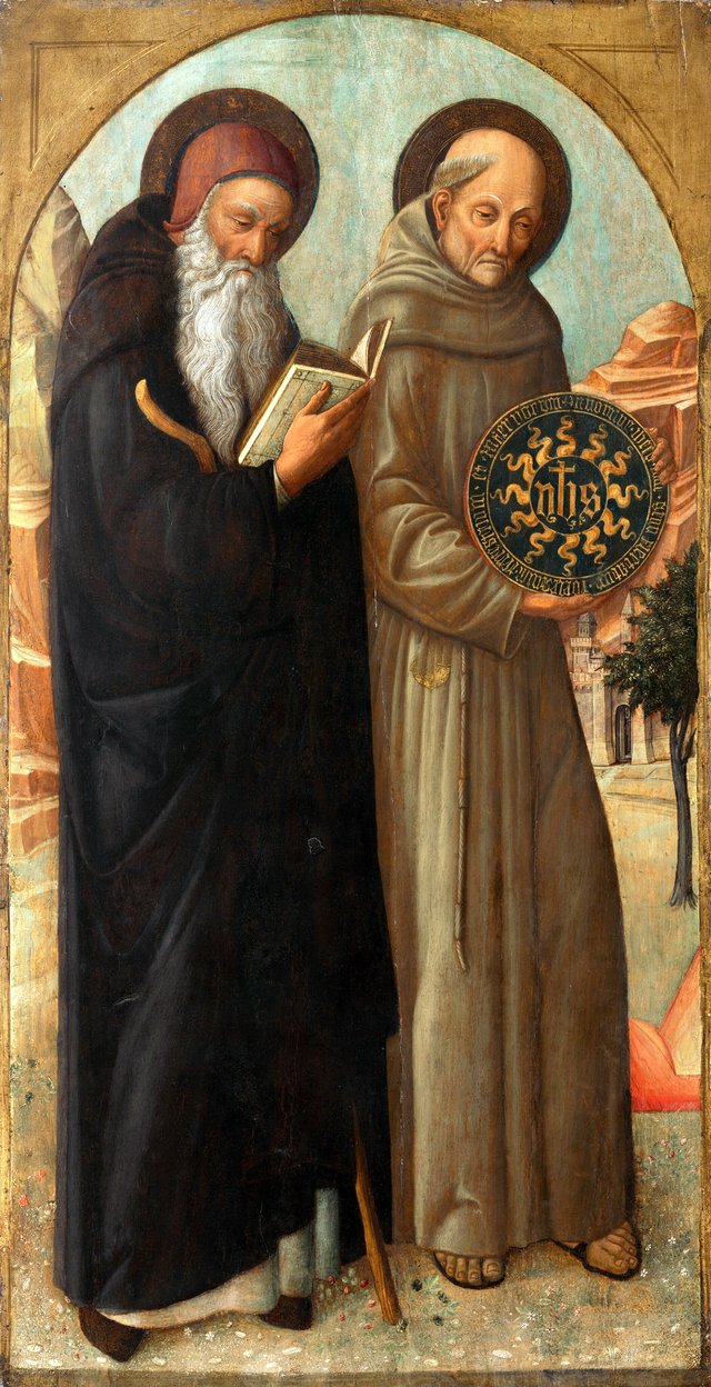 Saint Anthony Abbot and Saint Bernardino of Siena by Jacopo Bellini