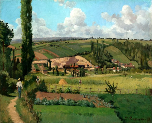 Landscape at Les Pâtis, Pontoise by Camille Pissarro