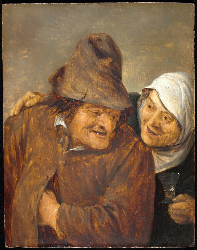 Two Peasants with a Glass of Wine by David Teniers the Younger