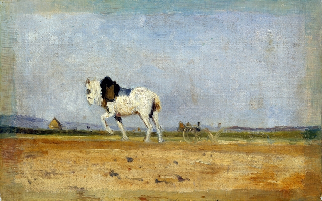 A Plow Horse in a Field by Stanislas Lépine