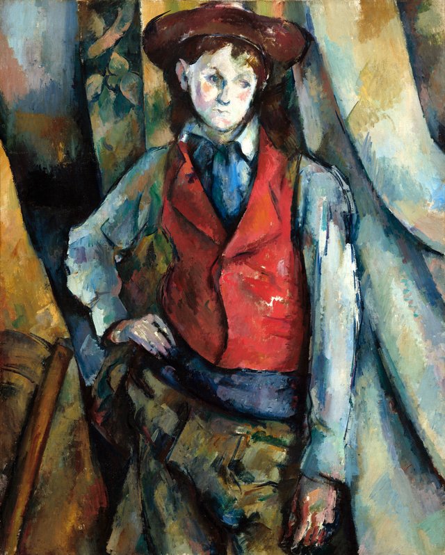 Boy in a Red Waistcoat by Paul Cézanne