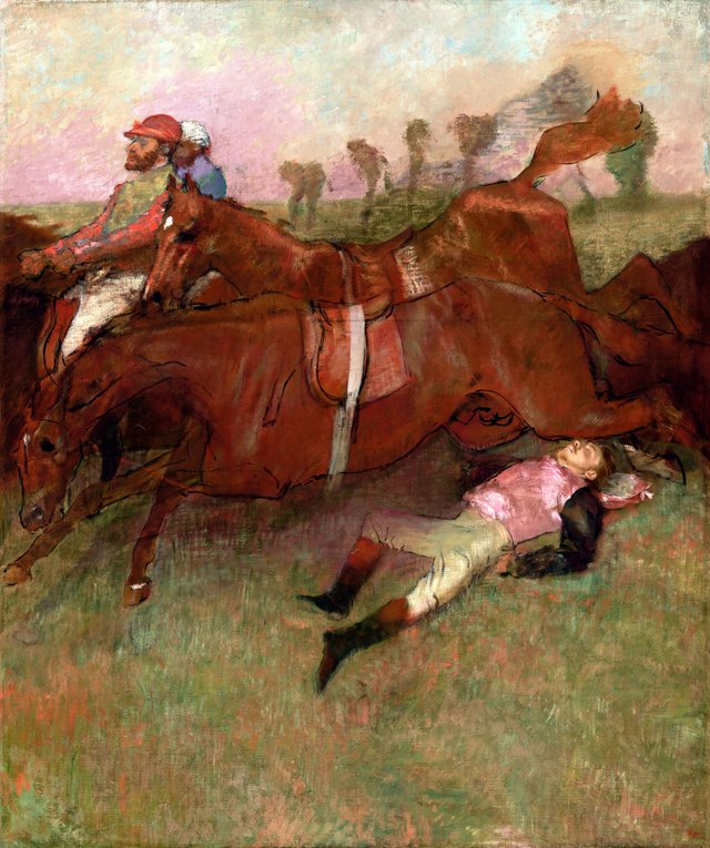 Scene from the Steeplechase: The Fallen Jockey by Edgar Degas