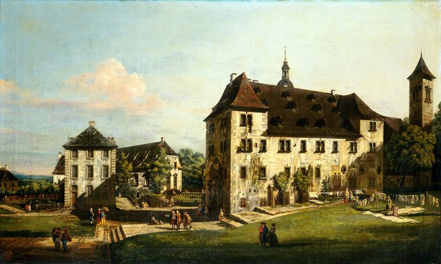 The Fortress of Königstein: Courtyard with the Magdalenenburg by Bernardo Bellotto