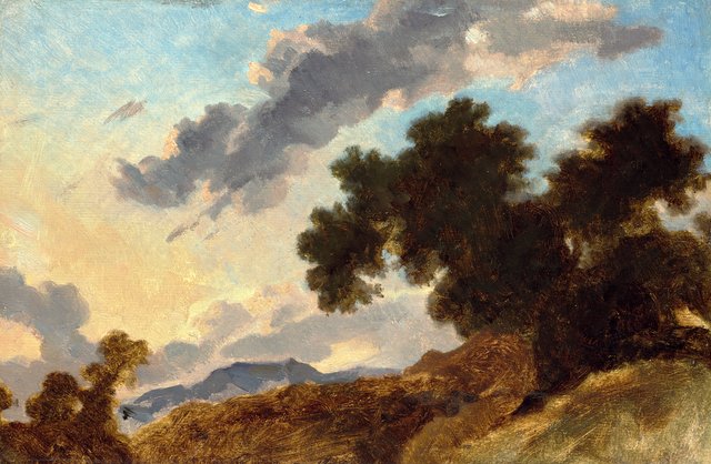 Mountain Landscape at Sunset by Jean-Honoré Fragonard