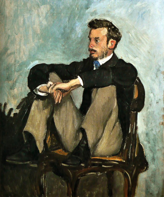 Auguste Renoir by Frédéric Bazille