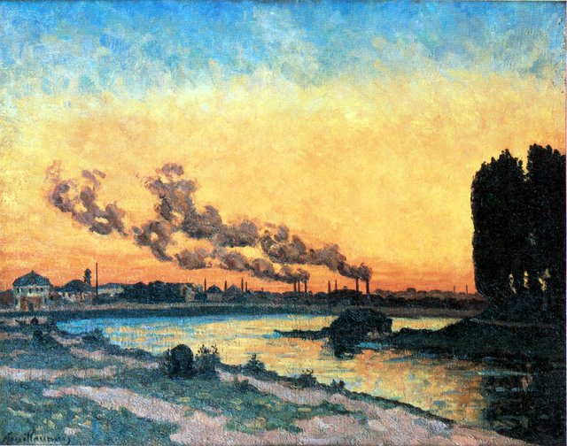 Soleil couchant à Ivry by Armand Guillaumin