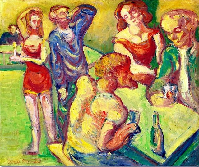 Au cabaret by Émile Bernard