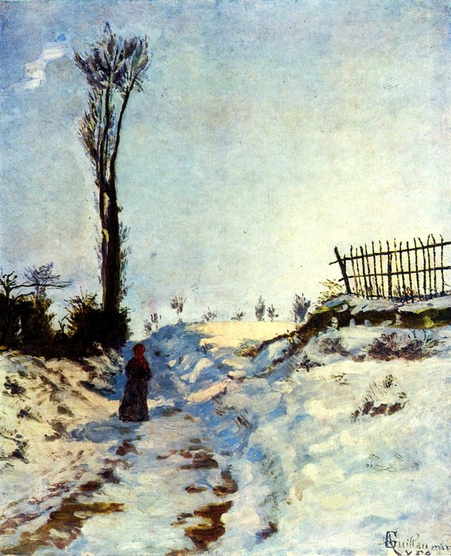 Hollow in the snow by Armand Guillaumin