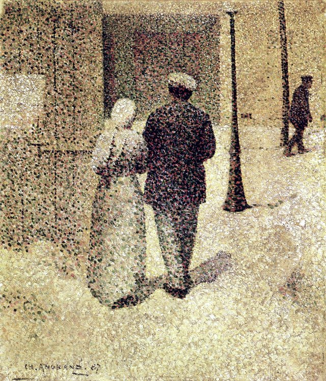 Man and woman in the street by Charles Angrand