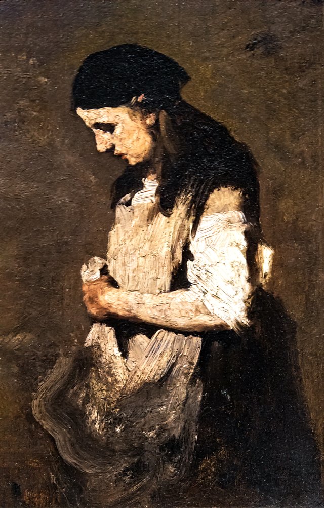 Study of a Woman by Augustin Théodule Ribot