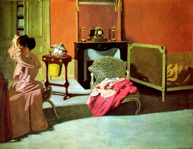 Femme se coiffant by Félix Vallotton