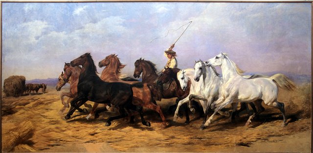 La Foulaison du blé en Camargue by Rosa Bonheur