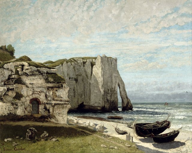 The Cliff at Étretat after a Storm by Gustave Courbet
