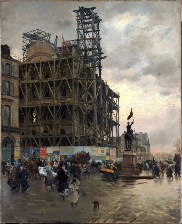 La Place des Pyramides, Paris (I) by Giuseppe De Nittis