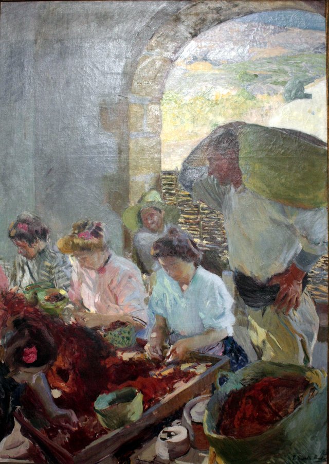Preparation of raisins by Joaquín Sorolla