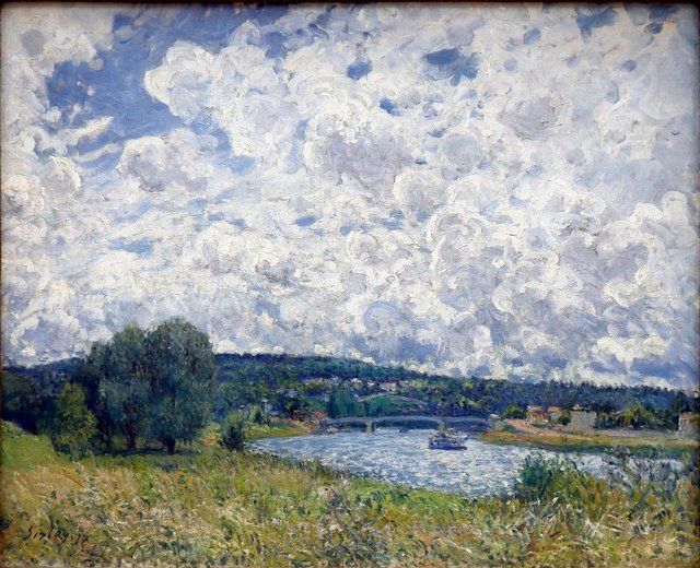 La Seine à Suresnes by Alfred Sisley