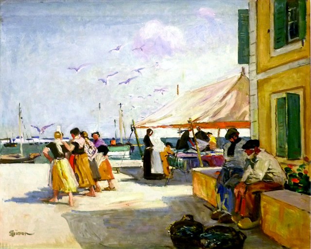 Le Quai de Kerity by Lucien Simon