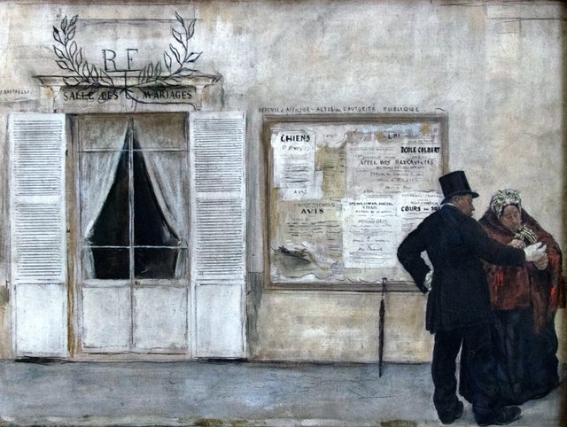 Les Invités attendant la noce by Jean-François Raffaëlli