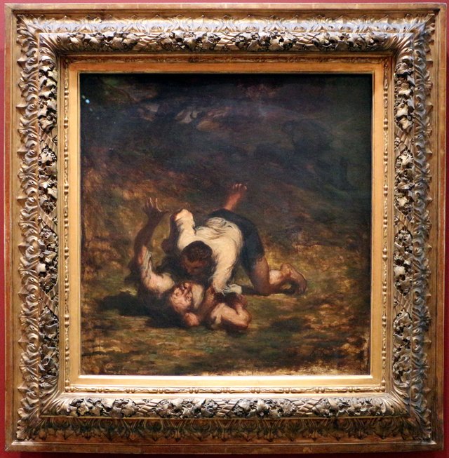 Thieves and the Donkey by Honoré Daumier