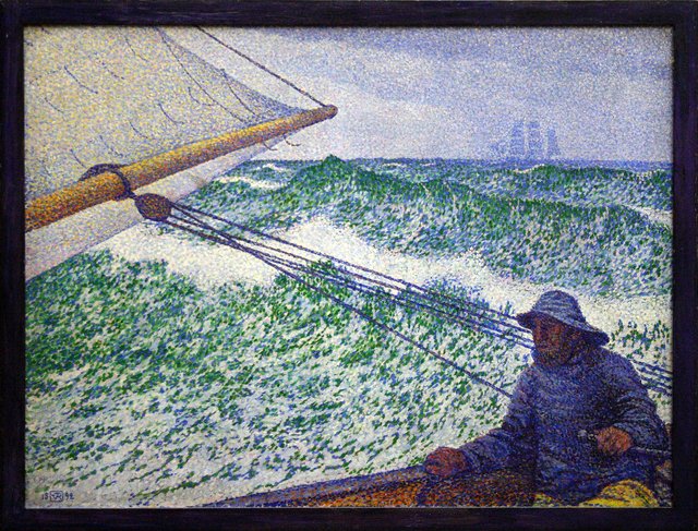 L'homme à la barre by Théo van Rysselberghe