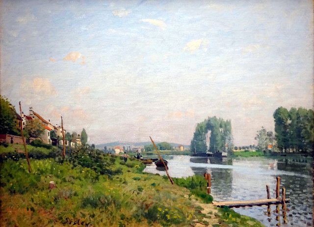 Island of  Saint-Denis by Alfred Sisley