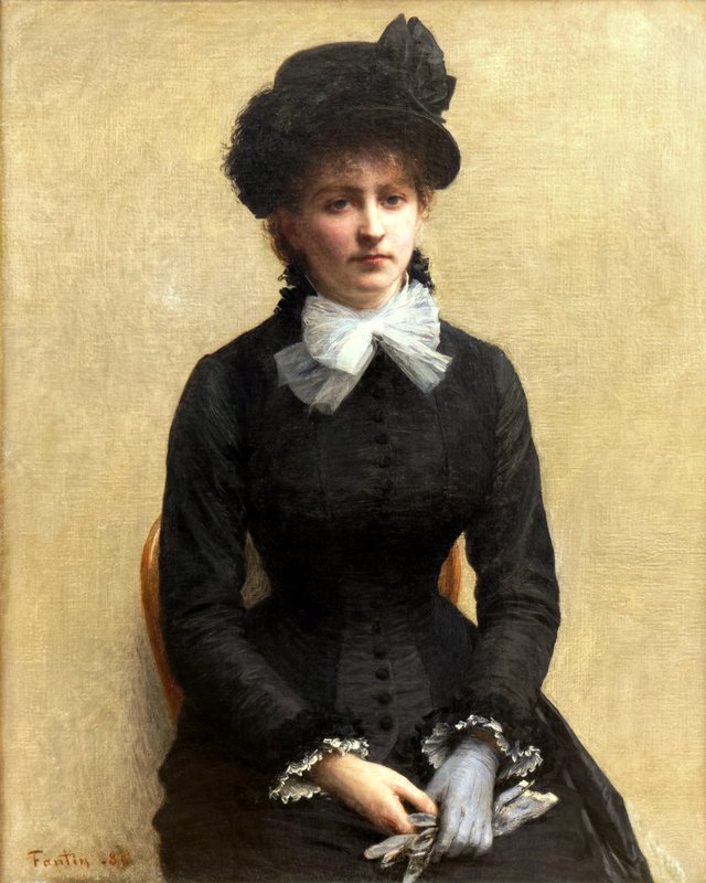 Portrait de Louise Riesener by Henri Fantin-Latour
