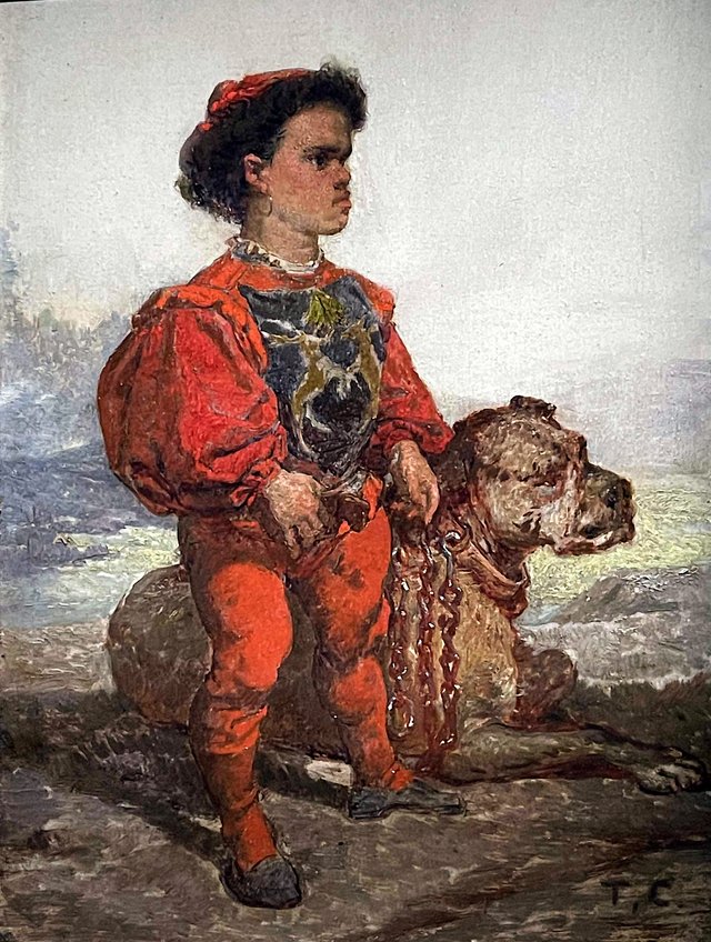 Nain avec un chien by Thomas Couture