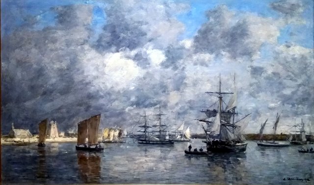 Port of Cameret by Eugène Louis Boudin