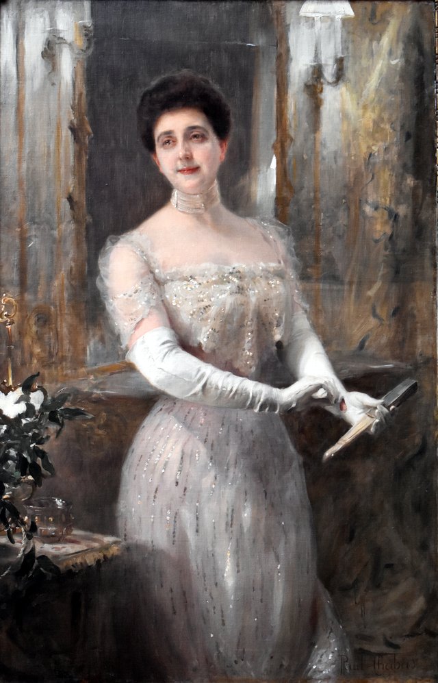 Paul Chabas - Portrait de la femme de l'artiste by Paul Émile Chabas