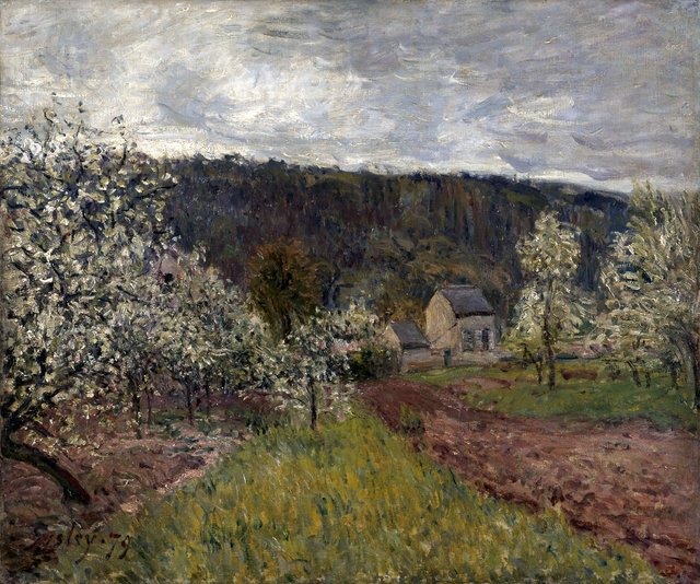 Rainy spring near Paris by Alfred Sisley