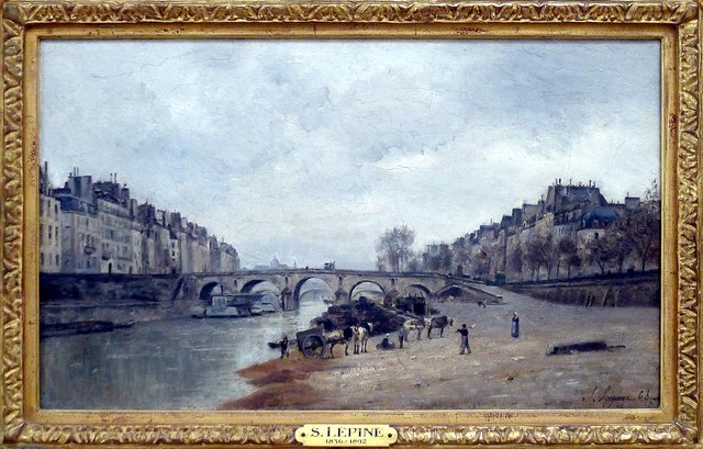 Quais des Célestins, avec le pont Marie by Stanislas Lépine