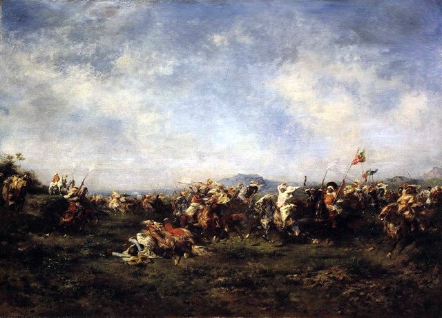 A Fantasia, Algeria by Eugène Fromentin