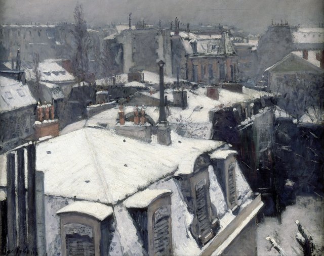 Vue de toits by Gustave Caillebotte