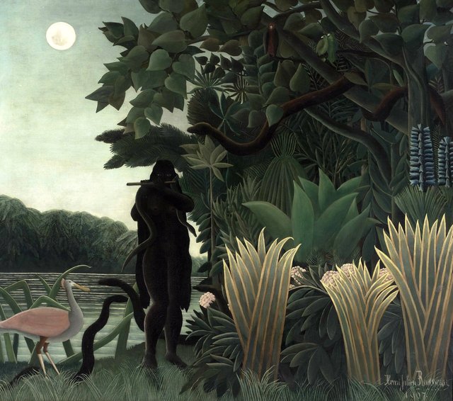 La encantadora de serpientes by Henri Rousseau