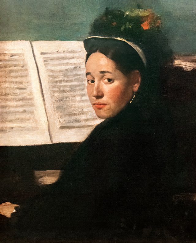 Mademoiselle Dihau Playing the Piano by Edgar Degas