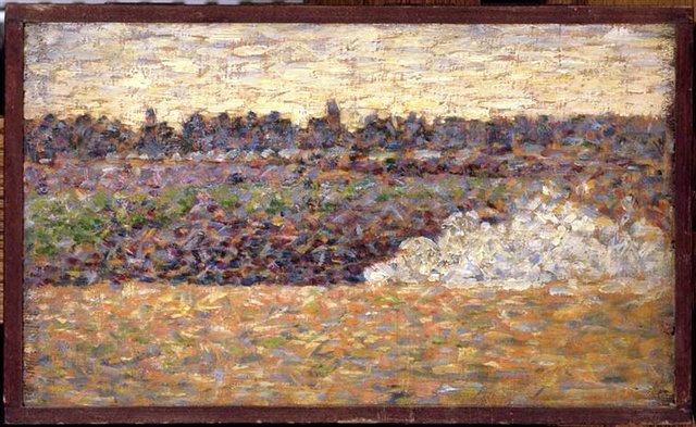 Landscape at Grandcamp by Georges Seurat