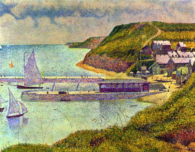 Port-en-Bessin, outer harbour, high tide by Georges Seurat