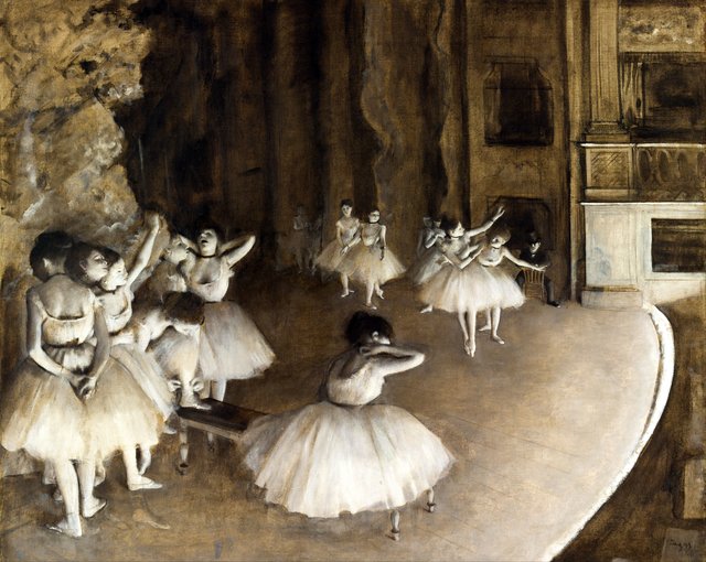 Edgar Degas - Rehearsal on Stage by Edgar Degas