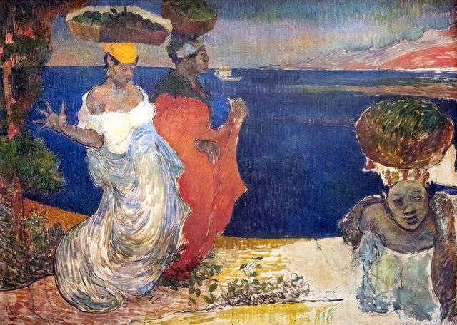 Women by the Shore, sketch by Charles Laval