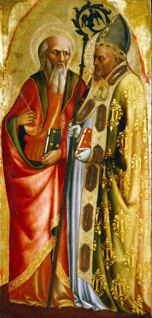Saints John the Evangelist(?) and Martin of Tours by Masolino da Panicale