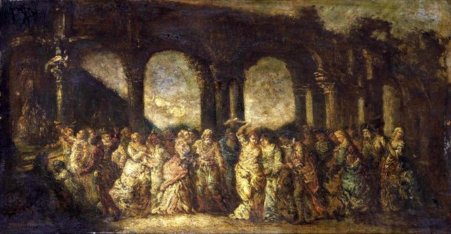 Masque by Adolphe Joseph Thomas Monticelli